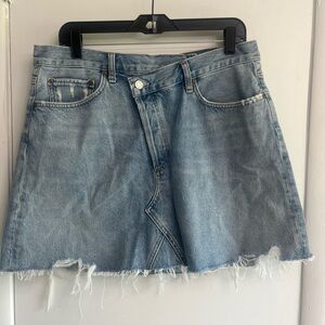 Evereve Agolde Criss Cross Denim Skirt size 31